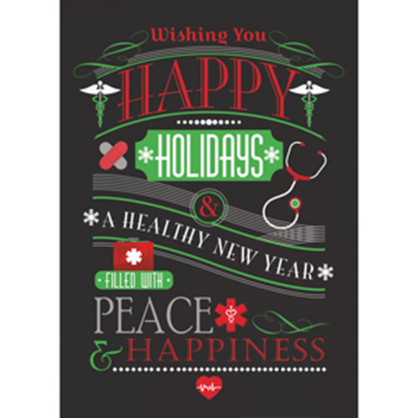 Happy Healthy Holidays - Printed Envelope