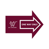 Floor Decals || Custom Decals || Horizontal, 24" x 18" Arrow