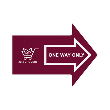 Floor Decals || Custom Decals || Horizontal, 24" x 18" Arrow