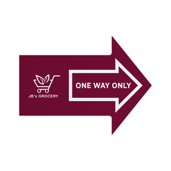 Floor Decals || Custom Decals || Horizontal, 24" x 18" Arrow