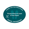 Floor Decals || Custom Decals || Horizontal, 24" x 18" Oval