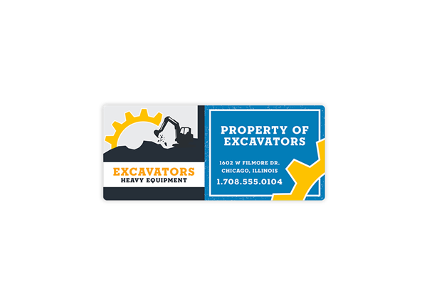 Rectangle Decals || Outdoor Custom Decals || 1 1/2" x 3 1/2", Full Color