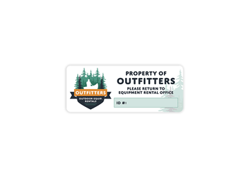 Rectangle Decals || Outdoor Custom Decals || 1" x 2 1/2", Full Color